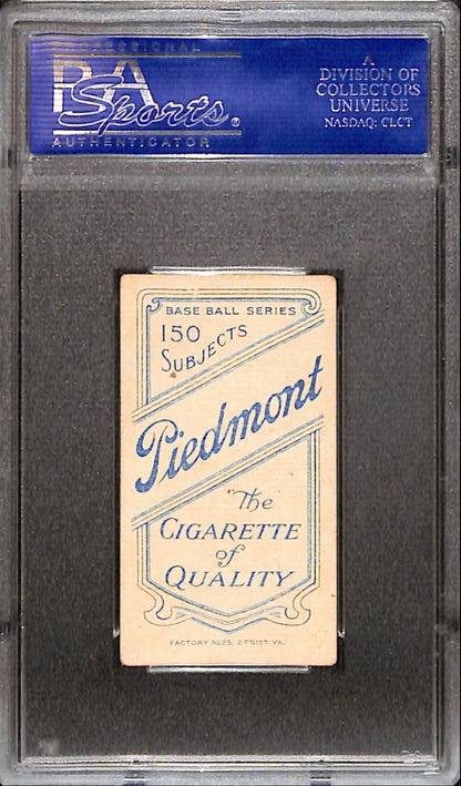 Nap Lajoie 1909 T206 Portrait Piedmont Back PSA 4 Vg-Ex