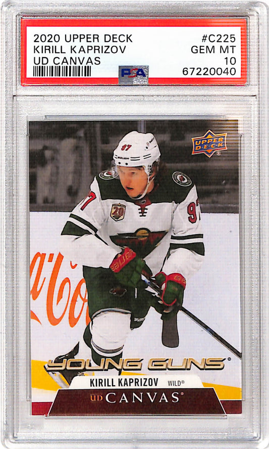 Kirill Kaprizov 2020 Upper Deck Canvas Rookie #C225 PSA 10 Gem Mint 0040