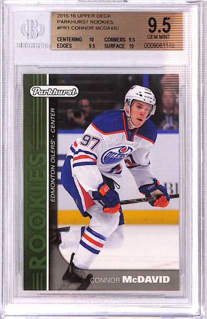 Connor McDavid 2015 Upper Deck Parkhurst Rookie #PR1 BGS 9.5 Gem Mint