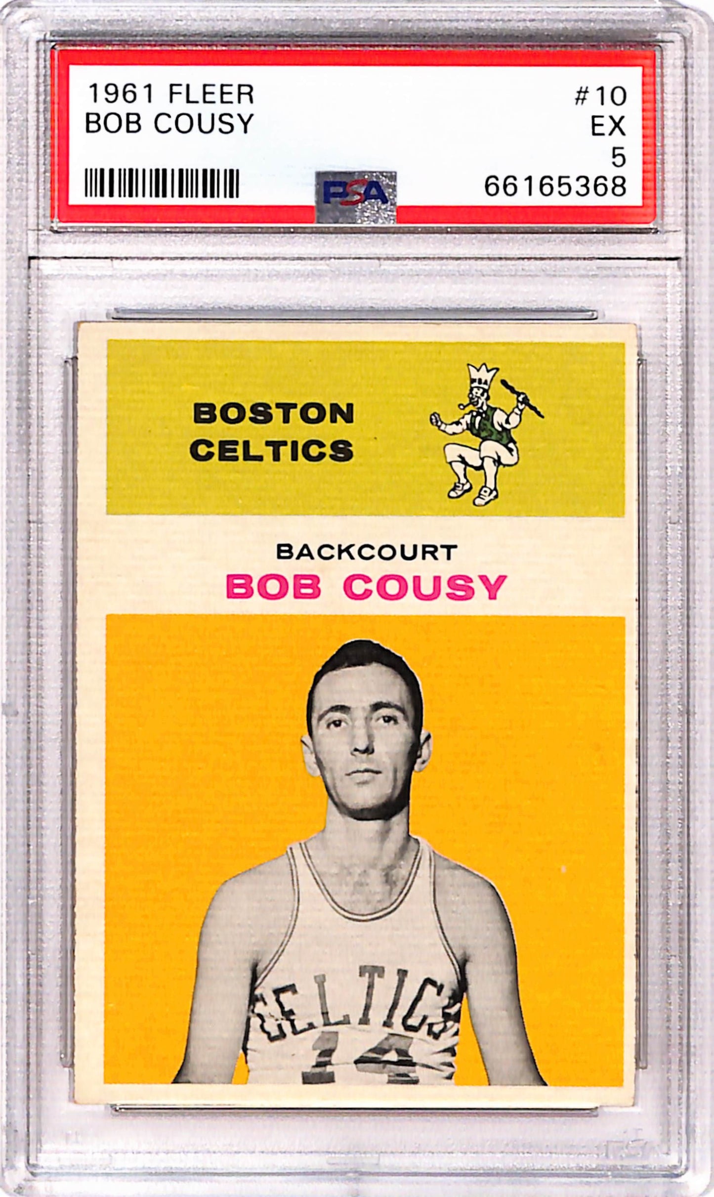 Bob Cousy 1961 Fleer #10 PSA 5 Ex