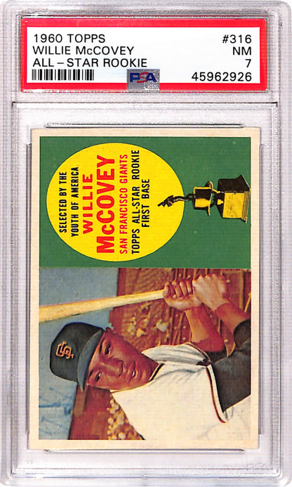 Willie McCovey 1960 Topps Rookie #316 PSA 7 Near Mint