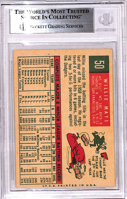 Willie Mays 1959 Topps #50 BGS 4.5 Vg-Ex+