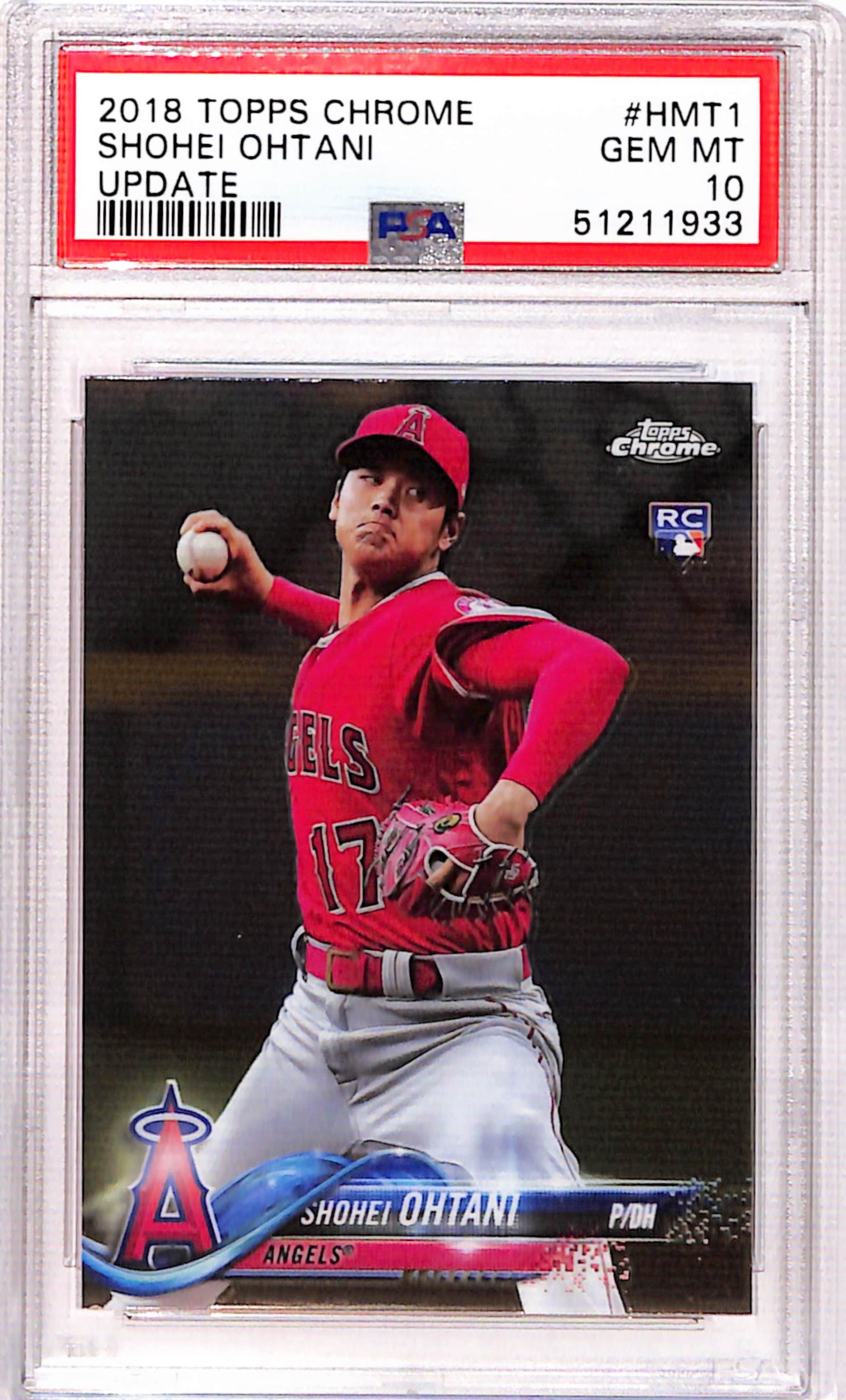 Shohei Ohtani 2018 Topps Chrome Update #HMT1 PSA 10 Gem Mint 1933