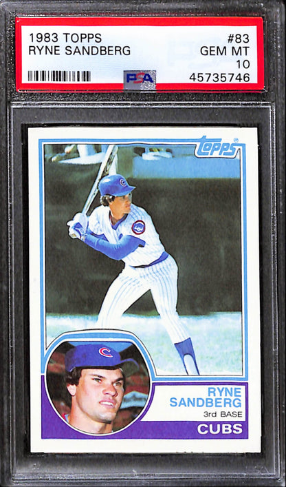 Ryne Sandberg 1983 Topps Rookie #83 PSA 10 Gem Mint