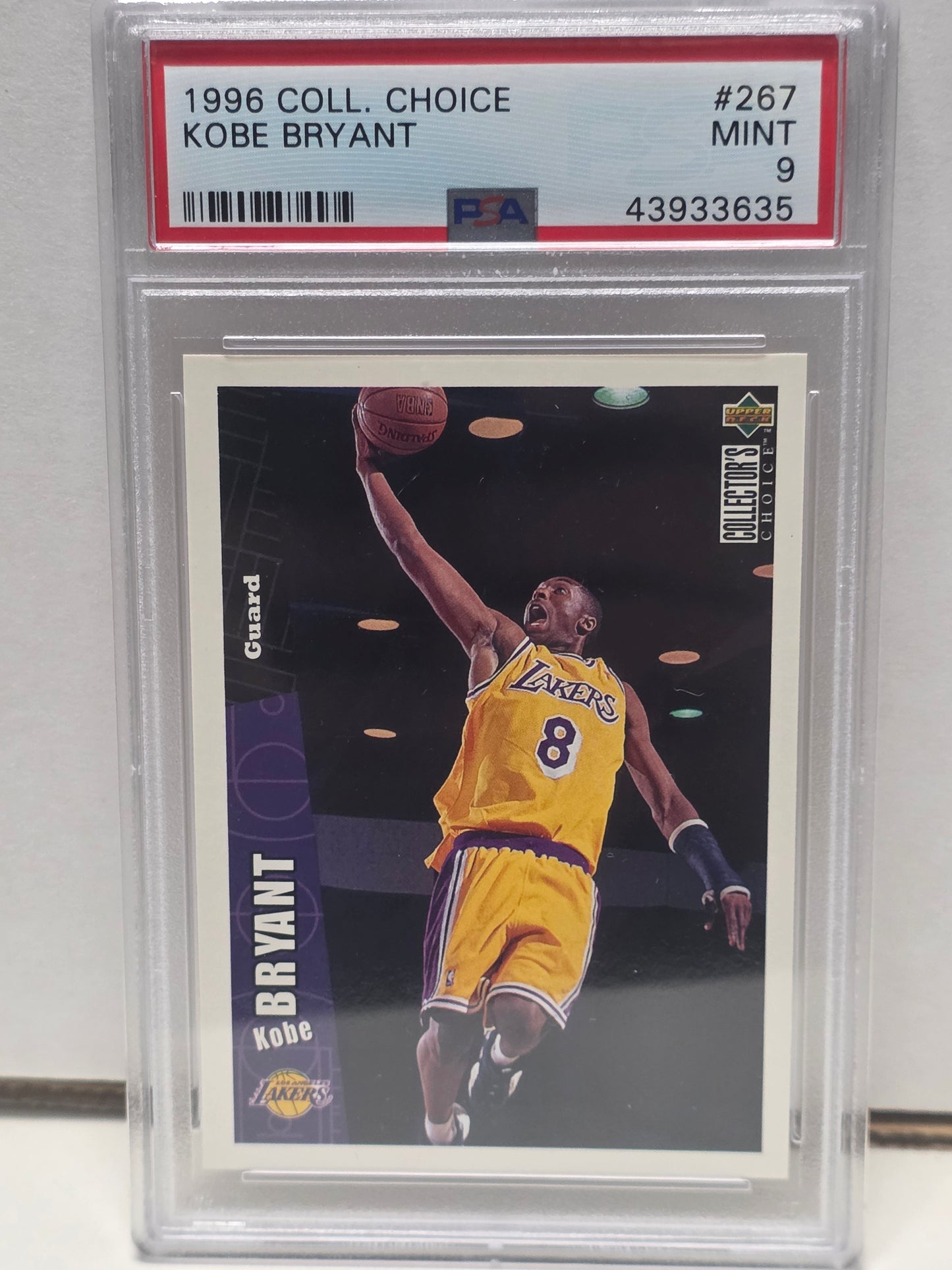 Kobe Bryant 1996 Upper Deck Collectors Choice Rookie #267 PSA 9 Mint