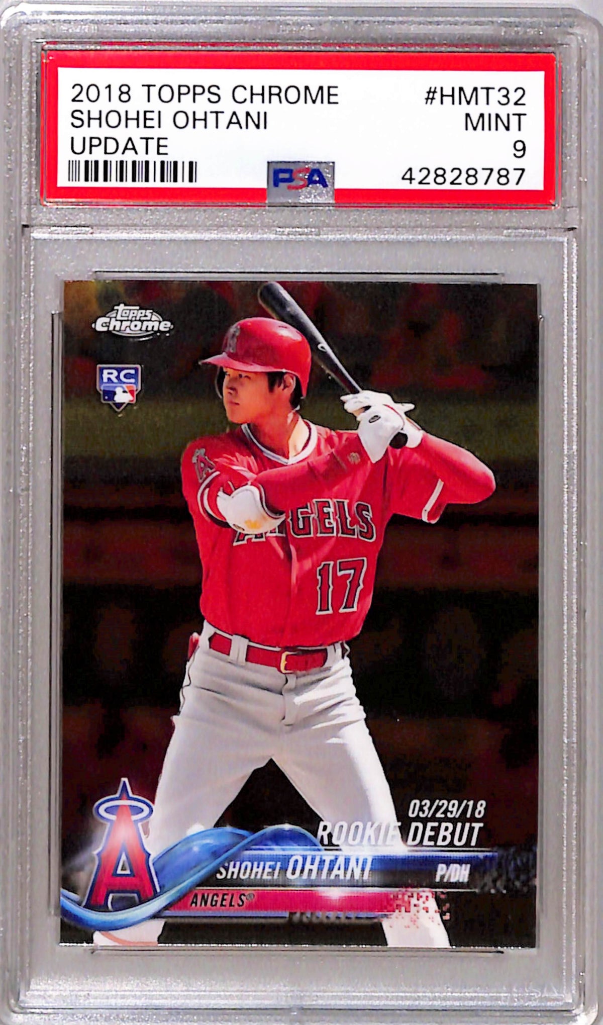 Shohei Ohtani 2018 Topps Chrome Update #HMT32 PSA 9 Mint 8787
