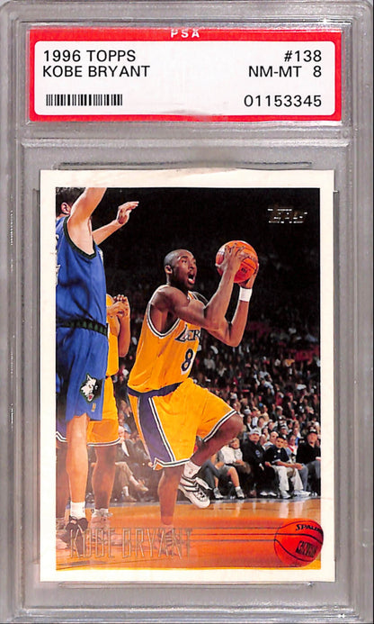 Kobe Bryant 1996 Topps Rookie #138 PSA 8 Nm-Mint 3345