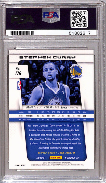 Stephen Curry 2013 Panini PRizm #176 Red Prizm PSA 9 Mint