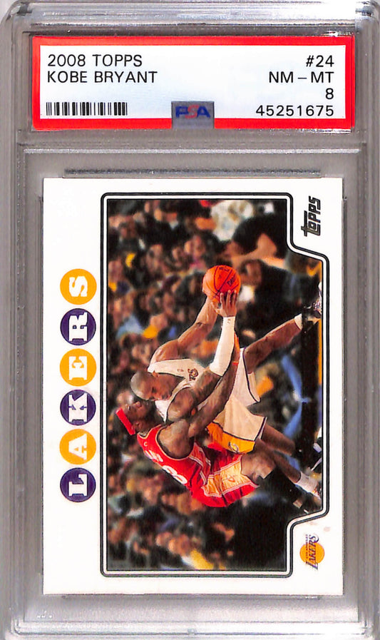 Kobe Bryant 2008 Topps #24 PSA 8 Nm-Mint 1675