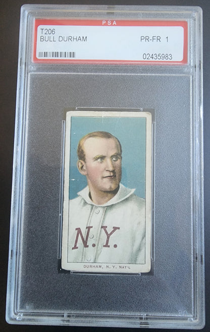 Bull Durham 1909-11 T206 Piedmont 150/25 Portrait PSA 1 Poor