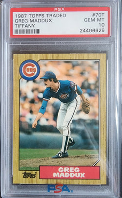 Greg Maddux 1987 Topps Traded Tiffany #70T PSA 10 Gem Mint