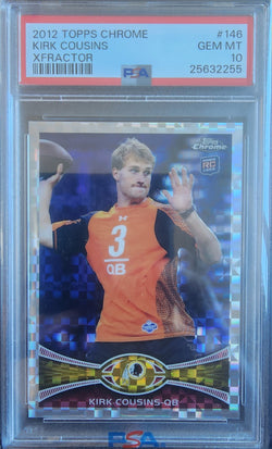 Kirk Cousins 2012 Topps Chrome XFractor #146 PSA 10 Gem Mint