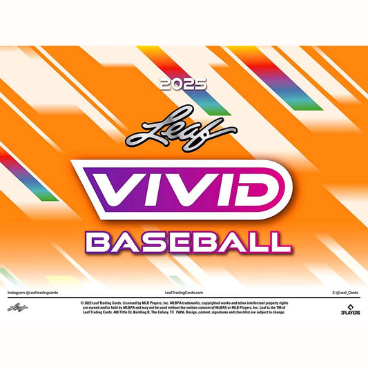 2025 Leaf Vivid Baseball Jumbo Box
