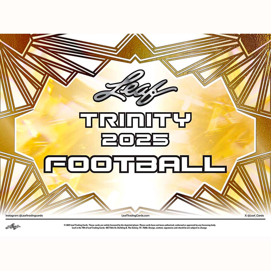2025 Leaf Trinity Football Hobby Jumbo Box