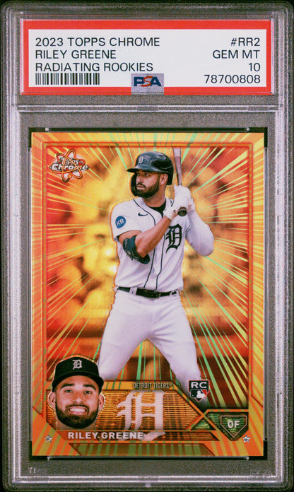 Riley Greene 2023 Topps Chrome Radiating Rookies PSA 10 Gem Mint
