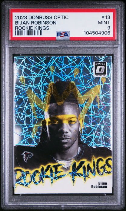 Bijan Robinson 2023 Donruss Optic Rookie Kings PSA 9 Mint