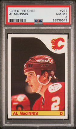 Al MacInnis 1985 O-Pee-Chee #237 PSA 8 Nm-Mint