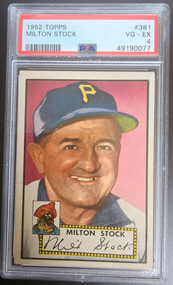 Milton Stock 1952 Topps #381 PSA 4