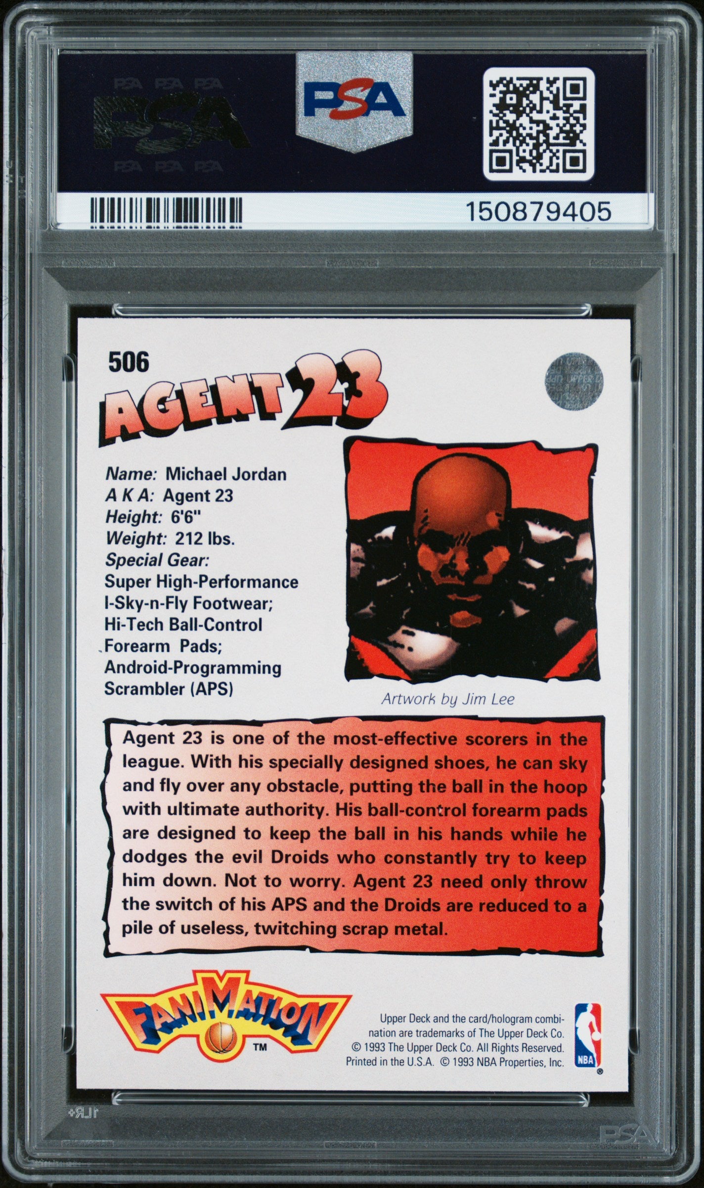 Michael Jordan 1992 Upper Deck #506 Fanimation PSA 10 Gem Mint