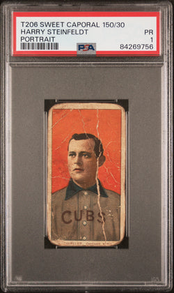 Harry Steinfeldt 1909-11 T206 Sweet Caporal 150/30 Portrait PSA 1 Poor