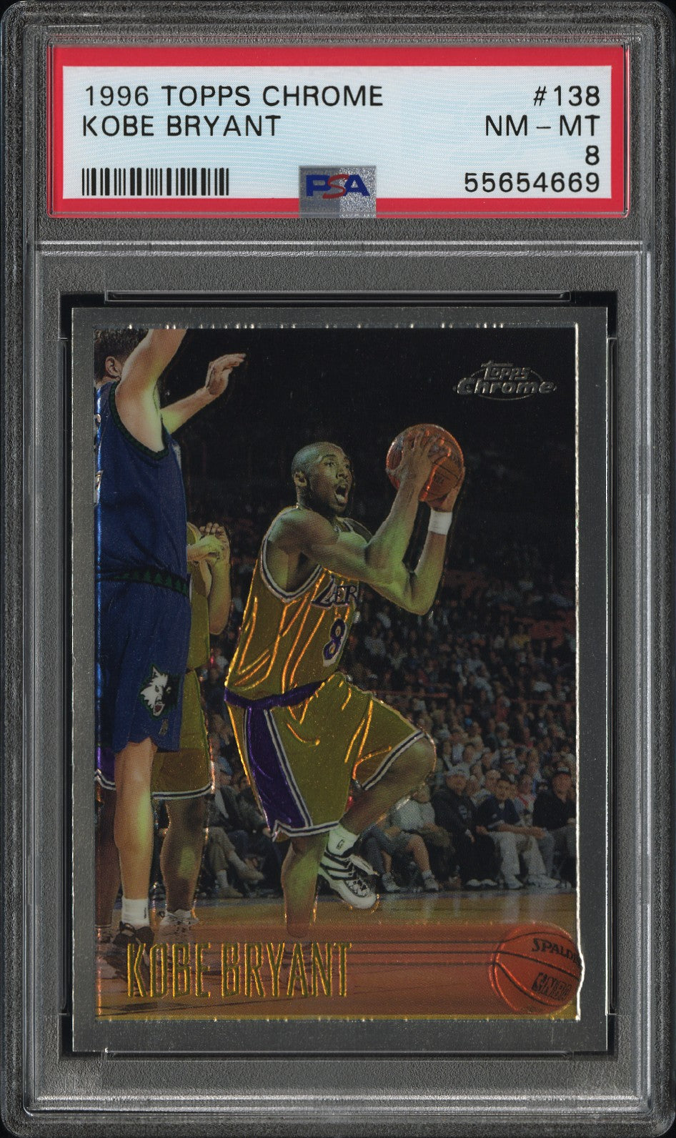 Kobe Bryant 1996 Topps Chrome Rookie #138 PSA 8 Nm-Mint