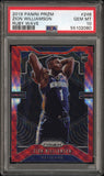 Zion Williamson 2019 Panini Prizm Ruby Wave #249 PSA 10 Gem Mint