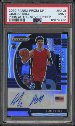 LaMelo Ball 2020 Prizm Draft Autograph Silver Prizm PSA 9 Mint