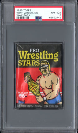 1985 Topps WWF Wrestling Unopened Pack PSA 8 Nm-Mint 2742