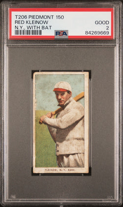 Red Kleinow 1909-11 T206 Piedmont 150 N.Y., With Bat PSA 2 Good