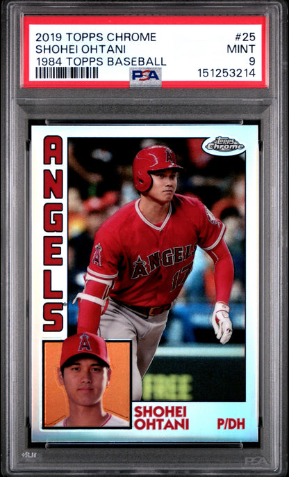 Shohei Ohtani 2019 Topps Chrome 1984 Topps PSA 9 Mint 3214