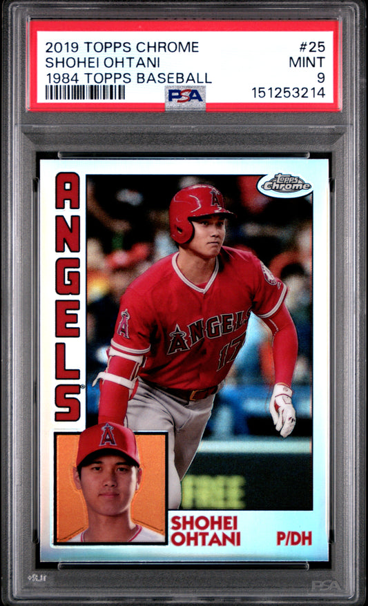 Shohei Ohtani 2019 Topps Chrome 1984 Topps PSA 9 Mint 3214