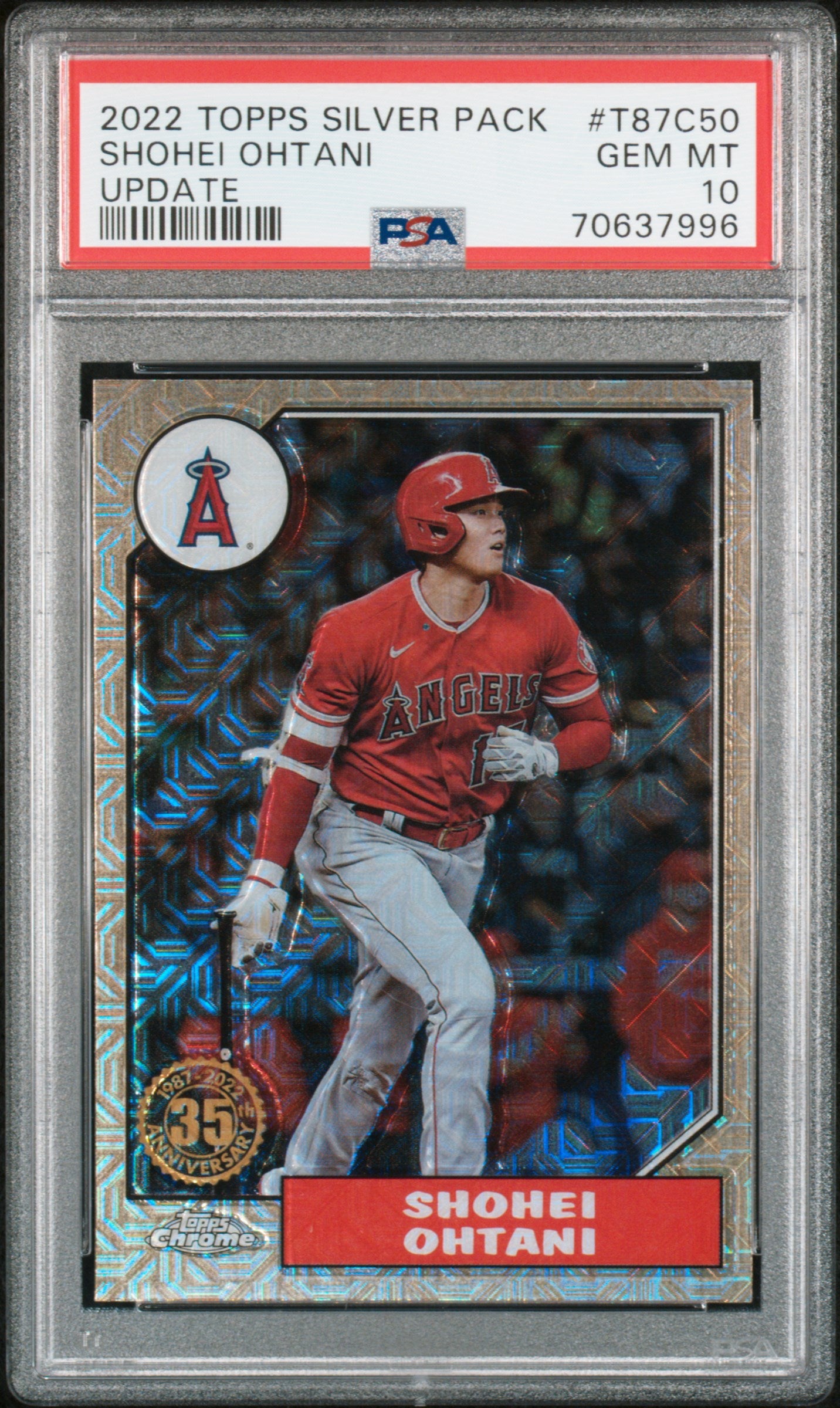 Shohei Ohtani 2022 Topps Silver Pack 1987 Topps PSA 10 Gem Mint 7996