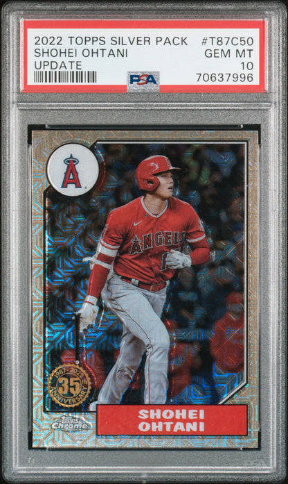 Shohei Ohtani 2022 Topps Silver Pack 1987 Topps PSA 10 Gem Mint 7996