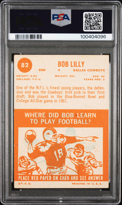 Bob Lilly 1963 Topps #82 PSA 3 Very Good