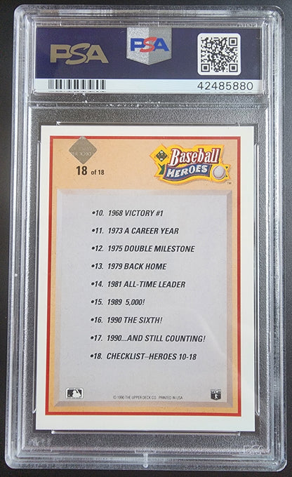 Nolan Ryan 1991 Upper Deck Heroes Autograph 1645/2500 PSA 8 Auto Auth