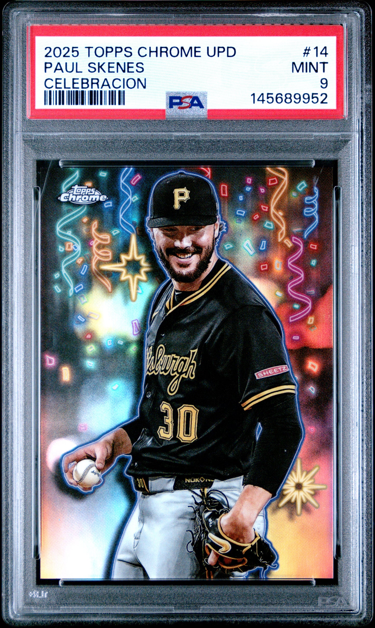 Paul Skenes 2025 Topps Chrome Update Clebracion PSA 9 Mint