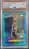 Tim Duncan 2001 Topps Chrome #30 Refractor PSA 9 Mint