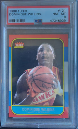 Dominique Wilkins 1986 Fleer Basketball #121 PSA 8 Nm-Mint