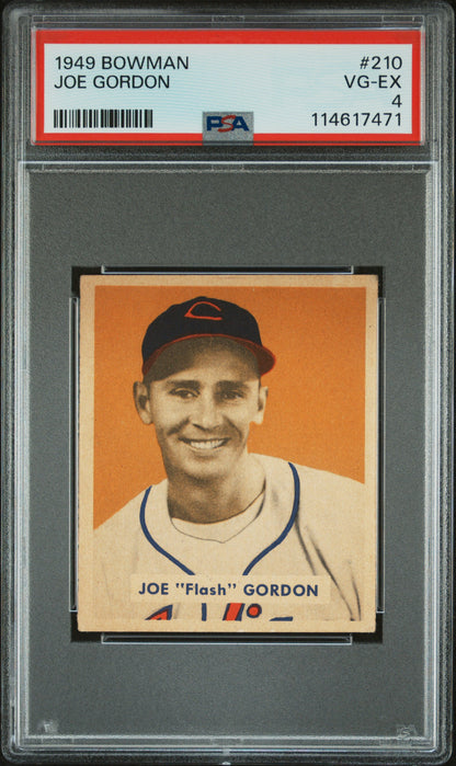 Joe Gordon 1949 Bowman #210 PSA 4 Vg-Ex