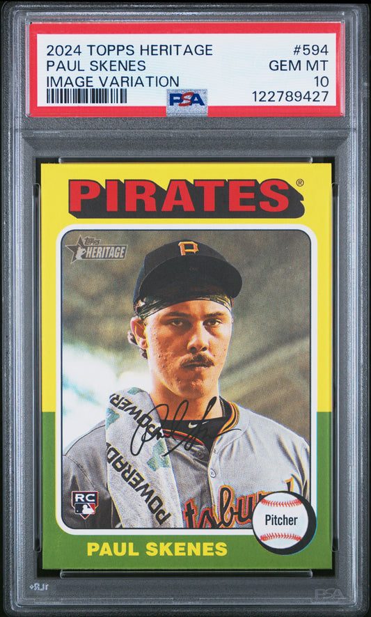 Paul Skenes 2024 Topps Heritage Image Variation Rookie PSA 10 Gem Mint 9427