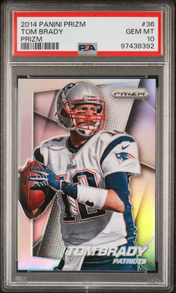 Tom Brady 2014 Panini Prizm #36 Silver Prizm PSA 10 Gem Mint