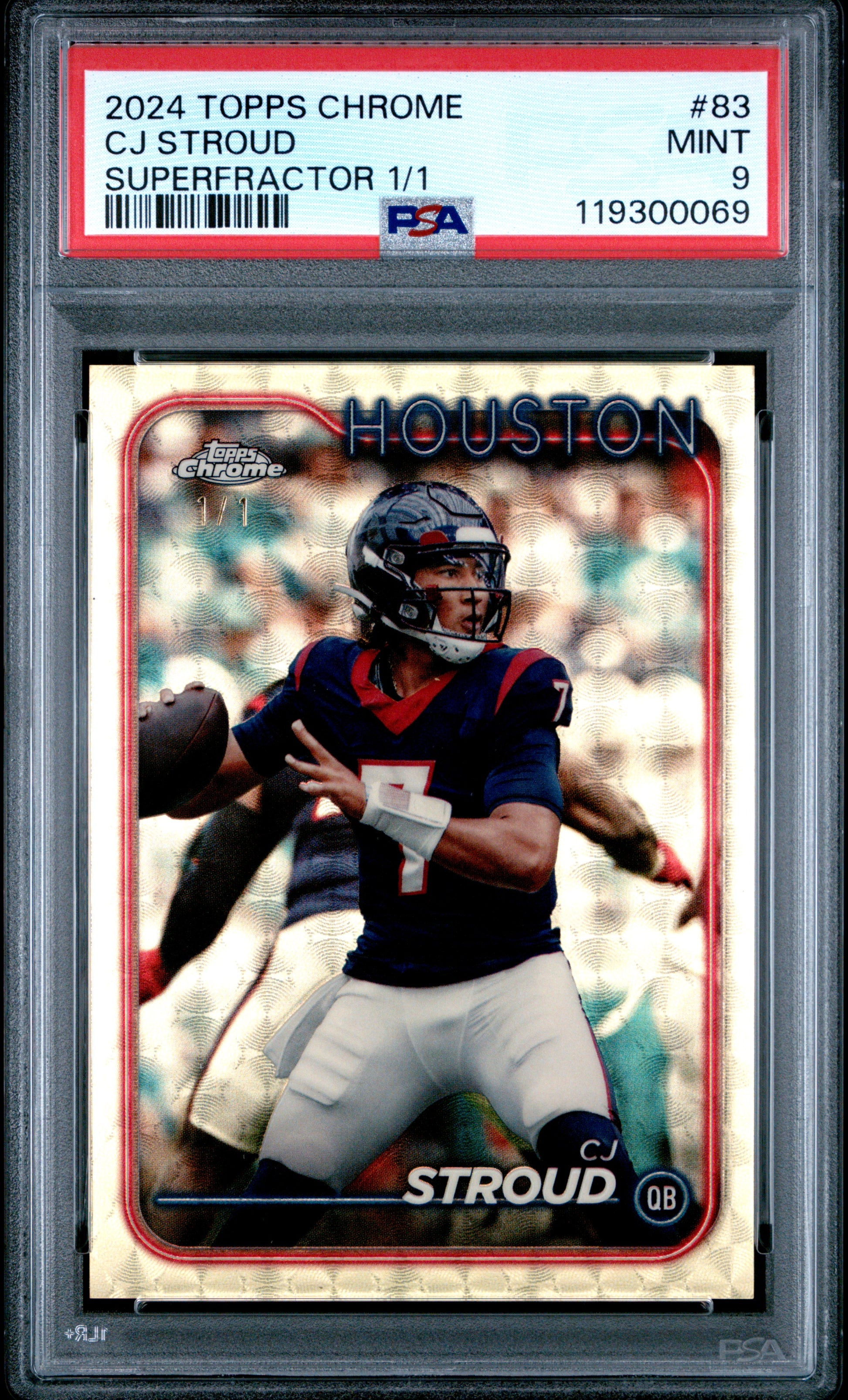 C.J. Stroud 2024 Topps Chrome #83 Superfractor #1/1 PSA 9 Mint
