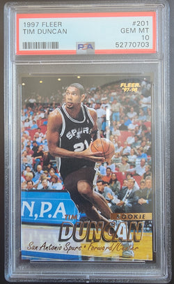 Tim Duncan 1997 Fleer #201 PSA 10 Gem Mint