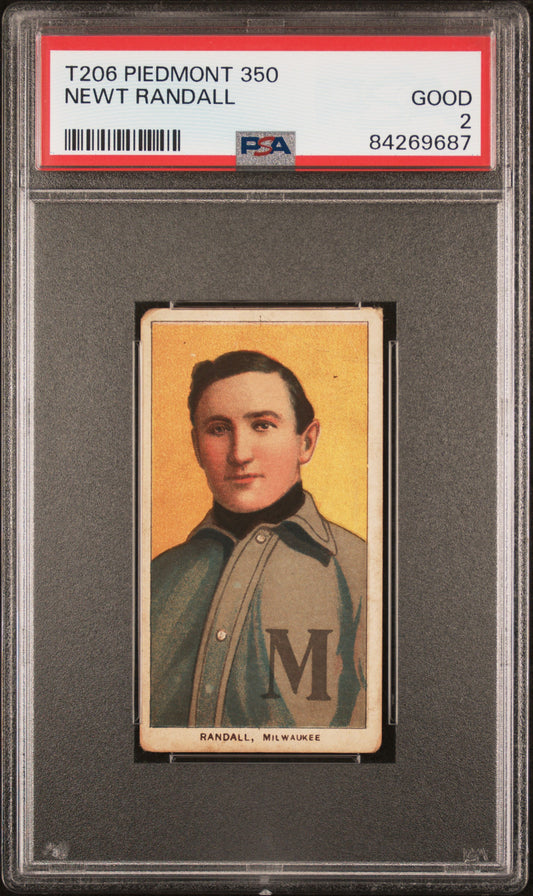 Newt Randall 1909-11 T206 Piedmont 350 PSA 2 Good