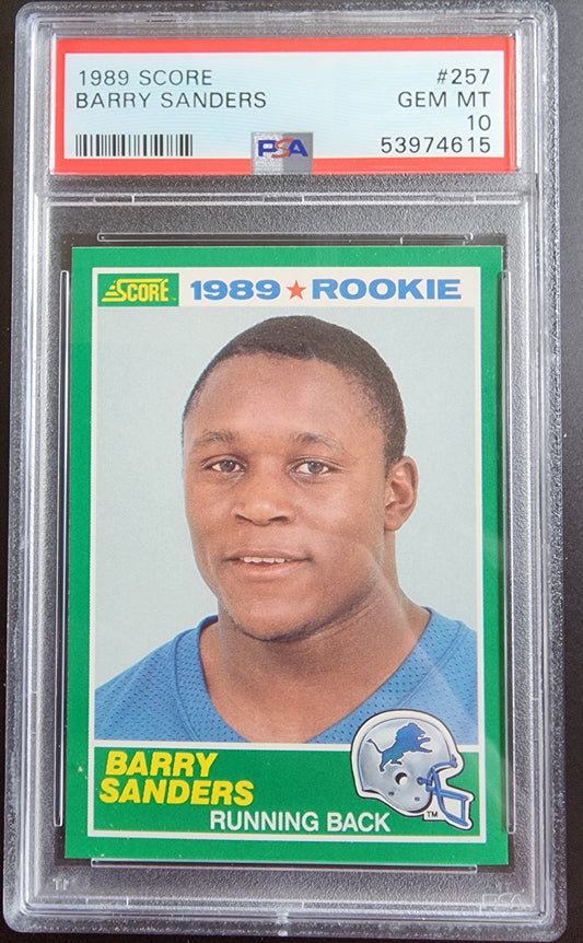 Barry Sanders 1989 Score #257 PSA 10 Gem Mint 4615