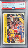 Akeem Olajuwon 1986 Fleer Stickers #8 PSA 8 Nm-Mint