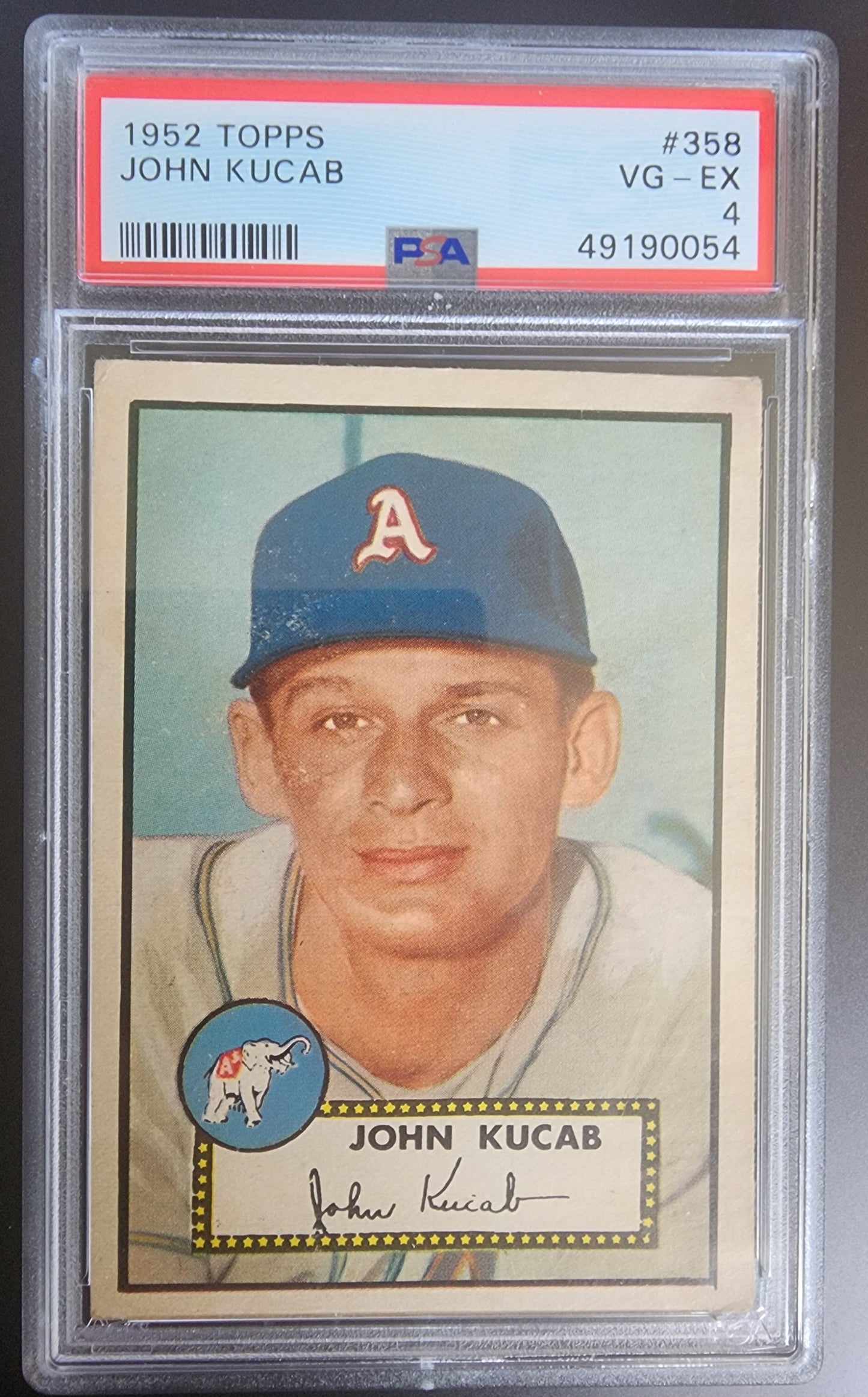 John Kucab 1952 Topps #358 PSA 4