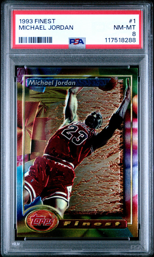 Michael Jordan 1993 Topps Finest #1 PSA 8 Nm-Mint 8288