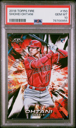 Shohei Ohtani 2018 Topps Fire #150 PSA 10 Gem Mint 0955