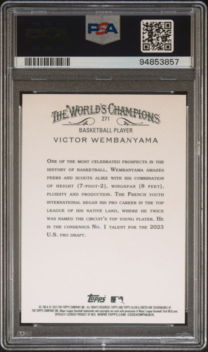 Victor Wembanyama 2023 Topps Allen and Ginter Foil Filigree Rookie PSA 10 Gem Mint